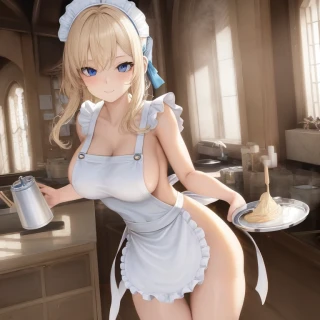 الشعر المتوسط, شعر مموج, داخلي, حلمات, R18, المعتوه الجانبية, تحفة فنية, الحلمة مرئية, ساحة عارية